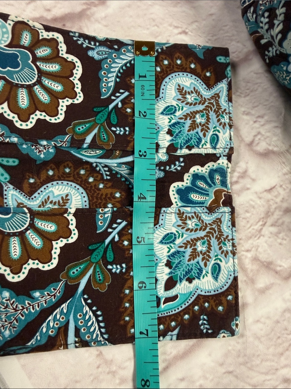 Vera Bradley Brown & Teal Quilted Paisley Crossbody with Matching Wallet - Picture 16 of 17